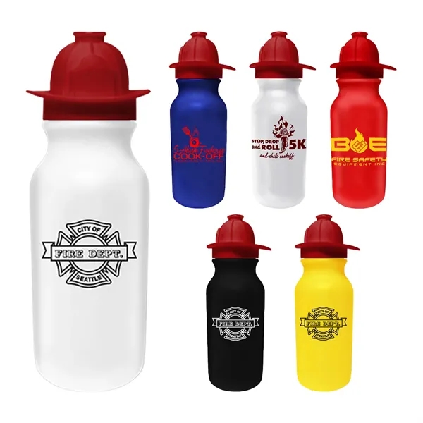 20 oz. Value Cycle Bottle w/Fireman Helmet Push'n Pull Cap... from ASI 30270 Aakron Line