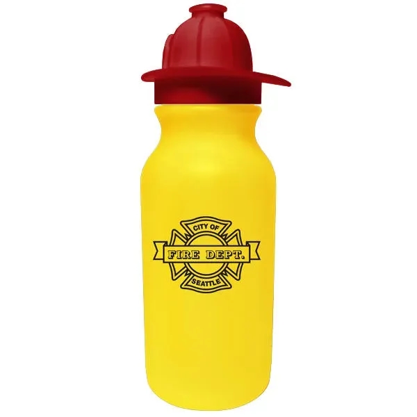 20 oz. Value Cycle Bottle w/Fireman Helmet Push'n Pull Cap... from ASI 30270 Aakron Line