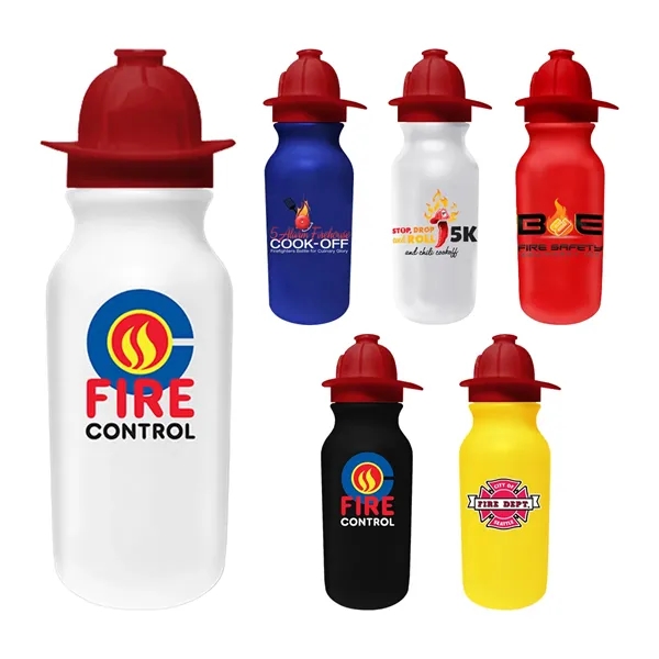 20 oz. Value Cycle Bottle w/Fireman Helmet Push'n Pull Cap... from ASI 30270 Aakron Line