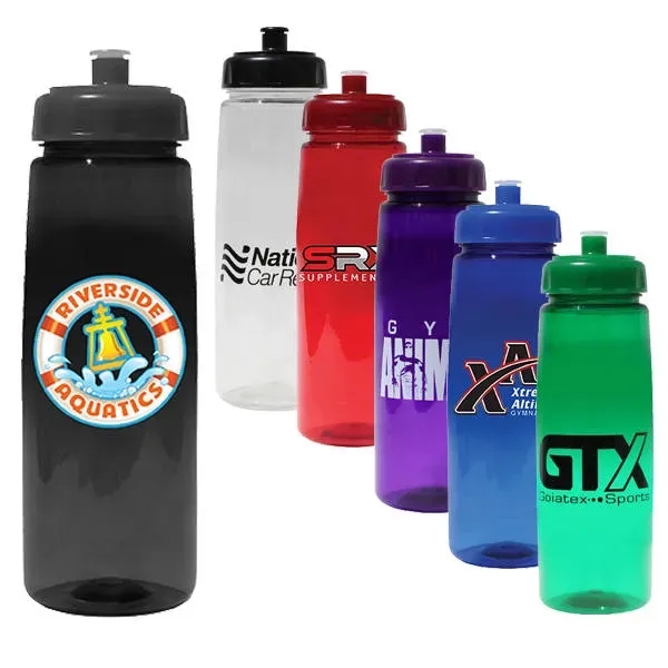 30 oz. Poly-Saver PET Bottle with Push 'n Pull Cap... from ASI 30270 Aakron Line