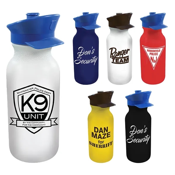 20 oz. Value Cycle Bottle with Police Hat Push 'n Pull... from ASI 30270 Aakron Line