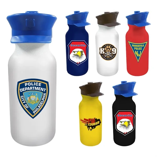 20 oz. Value Cycle Bottle with Police Hat Push 'n Pull... from ASI 30270 Aakron Line