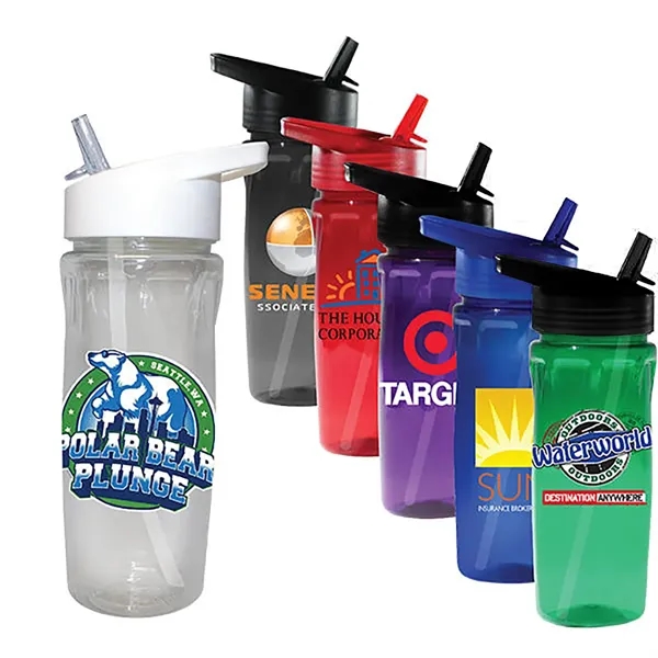 18 oz. Poly-Saver PET Bottle with Straw Cap... from ASI 30270 Aakron Line