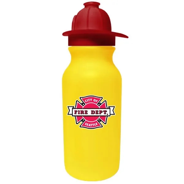 20 oz. Value Cycle Bottle with Fireman Helmet Push'n Pull Ca... from ASI 30270 Aakron Line
