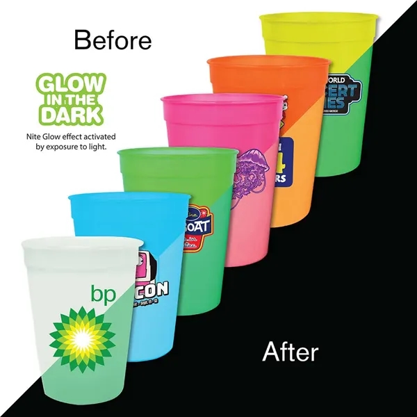 12 oz. Nite Glow Stadium Cup, Full Color Digital... from ASI 30270 Aakron Line