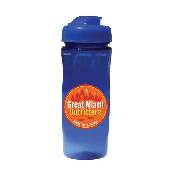 18 oz. Poly-Saver PET Bottle with Flip Top Cap, Full Color... from ASI 30270 Aakron Line
