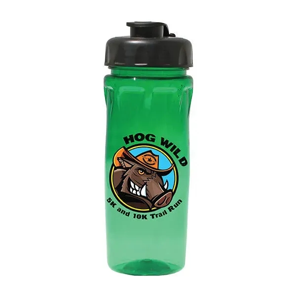 18 oz. Poly-Saver PET Bottle with Flip Top Cap, Full Color... from ASI 30270 Aakron Line