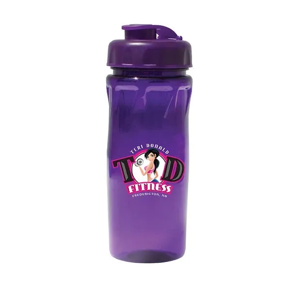 18 oz. Poly-Saver PET Bottle with Flip Top Cap, Full Color... from ASI 30270 Aakron Line
