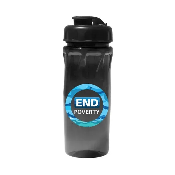 18 oz. Poly-Saver PET Bottle with Flip Top Cap, Full Color... from ASI 30270 Aakron Line