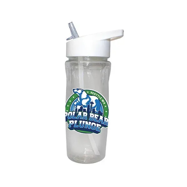 18 oz. Poly-Saver PET Bottle with Straw Cap, Full Color Digi... from ASI 30270 Aakron Line