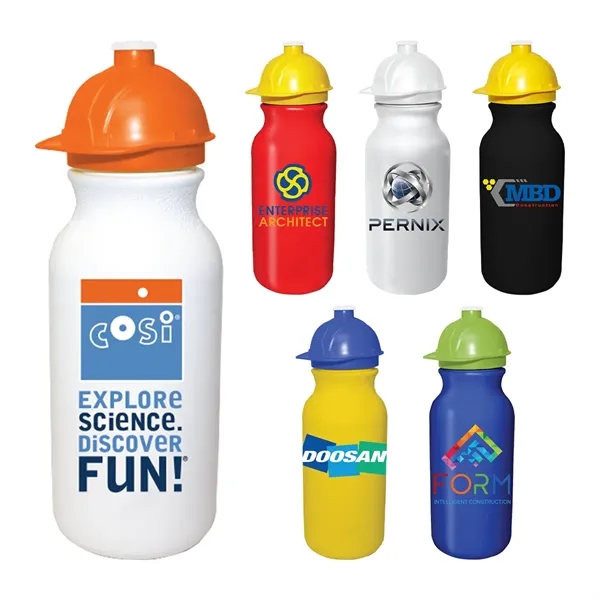 20 oz. Value Cycle Bottle with Safety Helmet Push 'n Pull... from ASI 30270 Aakron Line