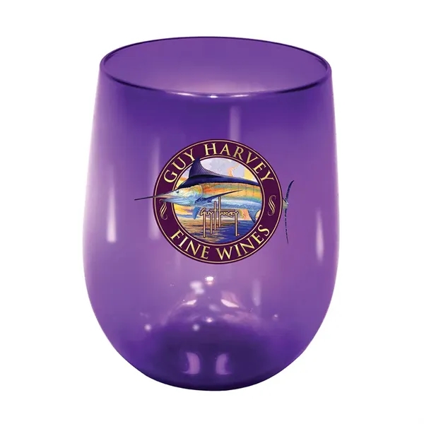 12 oz. Plastic Stemless Wine Glass, Full Color Digital... from ASI 30270 Aakron Line