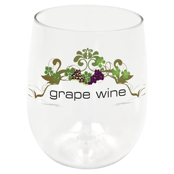 12 oz. Plastic Stemless Wine Glass, Full Color Digital... from ASI 30270 Aakron Line