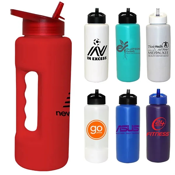 32 oz. Grip Bottle with Straw Cap Lid... from ASI 30270 Aakron Line