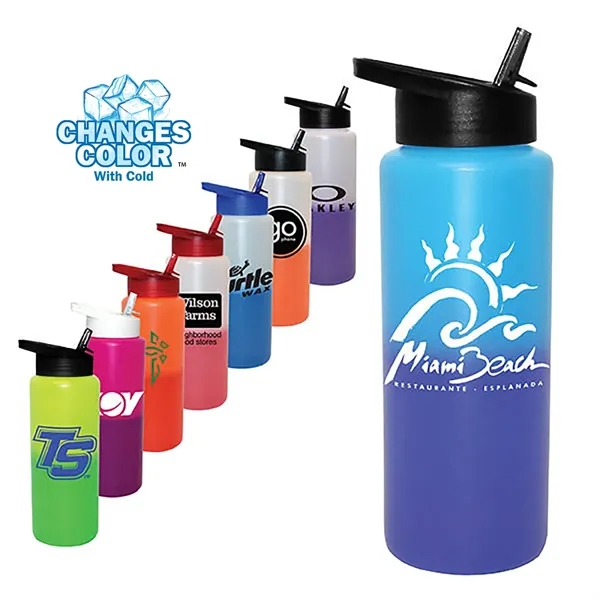 Mood 32 oz. Sports Bottle with Straw Cap Lid... from ASI 30270 Aakron Line