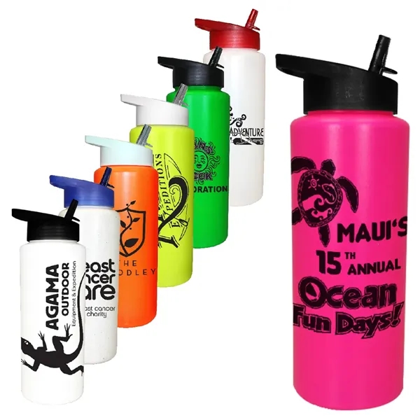 32 oz. Sports Bottle with Straw Cap Lid... from ASI 30270 Aakron Line