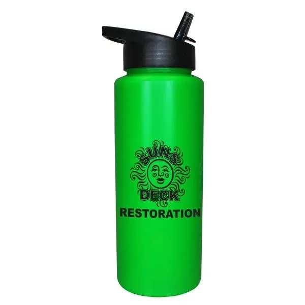 32 oz. Sports Bottle with Straw Cap Lid... from ASI 30270 Aakron Line