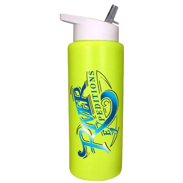 32oz. Sports Bottle with Straw Cap Lid, Full Color Digital... from ASI 30270 Aakron Line