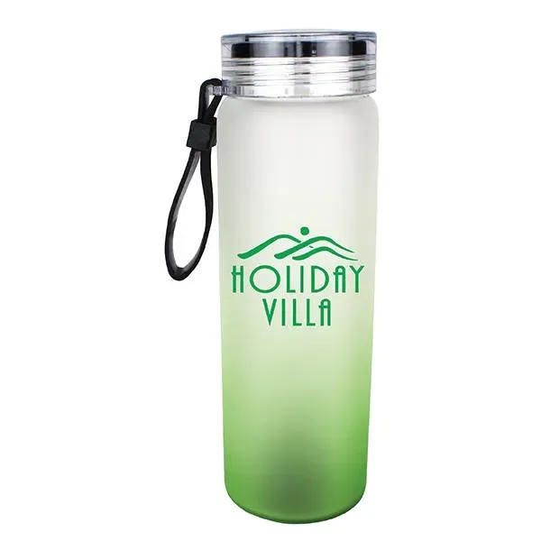 Halcyon® 20 oz. Frosted Glass Bottle with Screw on Lid... from ASI 30270 Aakron Line