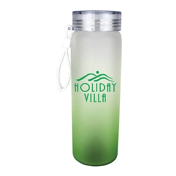Halcyon® 20 oz. Frosted Glass Bottle with Screw on Lid... from ASI 30270 Aakron Line