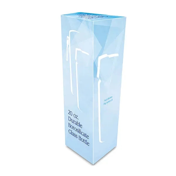 Halcyon® 20 oz. Frosted Glass Bottle with Screw on Lid... from ASI 30270 Aakron Line