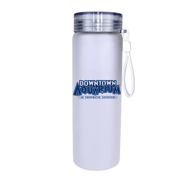 Halcyon® 20 oz. Frosted Glass Bottle with Screw on Lid... from ASI 30270 Aakron Line