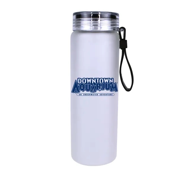 Halcyon® 20 oz. Frosted Glass Bottle with Screw on Lid... from ASI 30270 Aakron Line