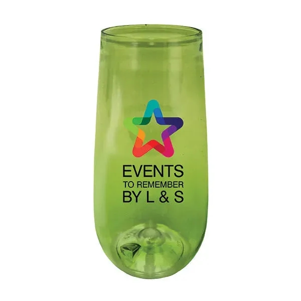 10 oz. Plastic Stemless Champagne Flute, Full Color Digital... from ASI 30270 Aakron Line