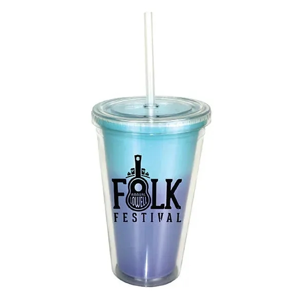 Mood™ 16 oz. Victory Acrylic Tumbler with Straw Lid... from ASI 30270 Aakron Line