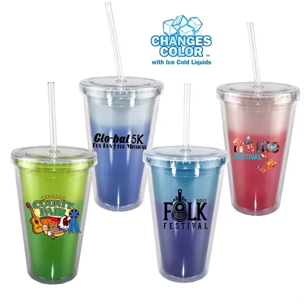 Mood™ 16 oz. Victory Acrylic Tumbler with Straw Lid... from ASI 30270 Aakron Line