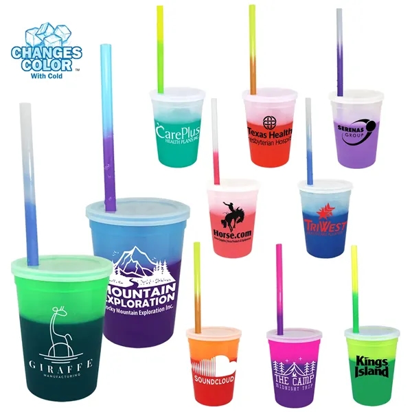 Mood™ 12 oz. Stadium Cup/Straw/Lid Set... from ASI 30270 Aakron Line