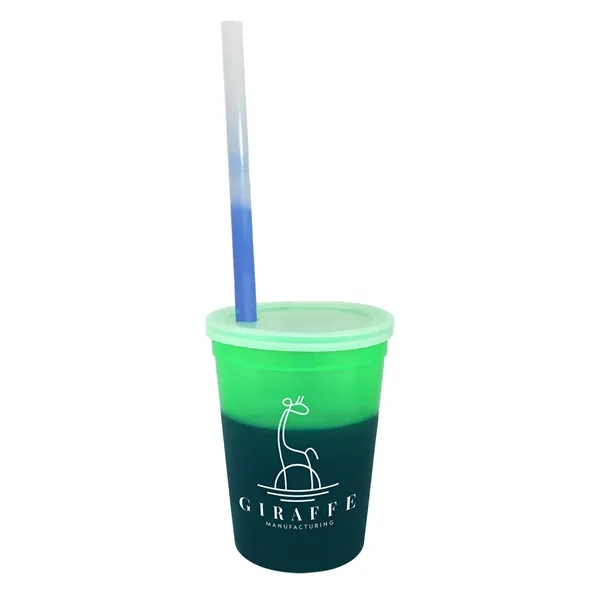 Mood™ 12 oz. Stadium Cup/Straw/Lid Set... from ASI 30270 Aakron Line