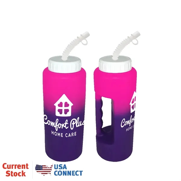 Mood™ 32 oz. Grip Bottle with Flexible Straw... from ASI 30270 Aakron Line