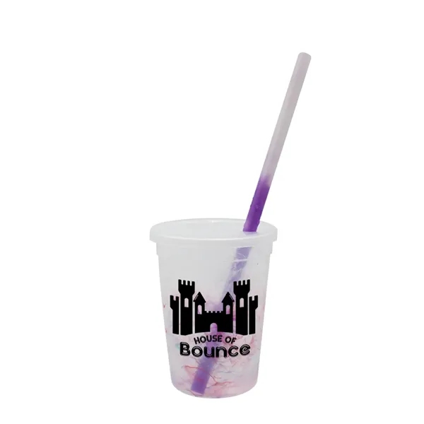 Mood 12 oz. Rainbow Confetti Cup/Straw/Lid Set... from ASI 30270 Aakron Line