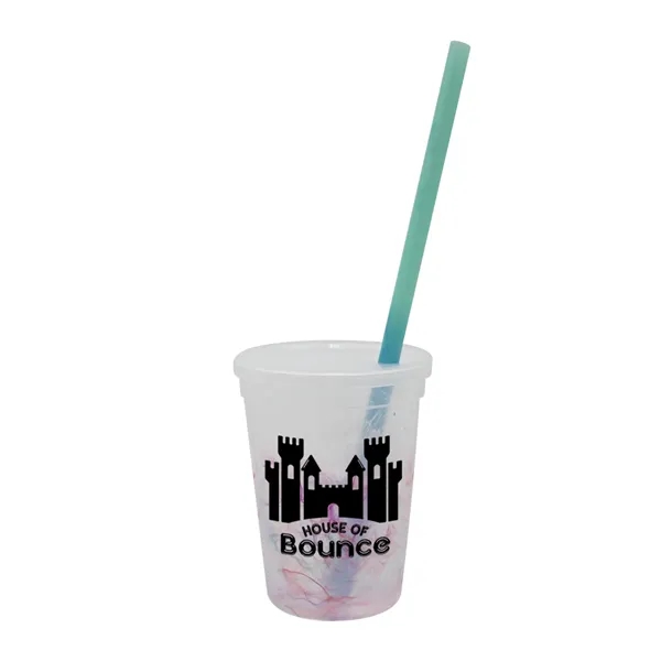 Mood 12 oz. Rainbow Confetti Cup/Straw/Lid Set... from ASI 30270 Aakron Line