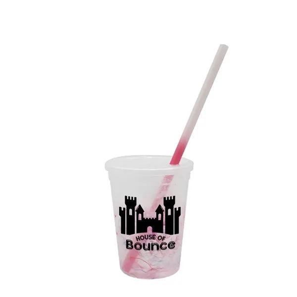 Mood 12 oz. Rainbow Confetti Cup/Straw/Lid Set... from ASI 30270 Aakron Line