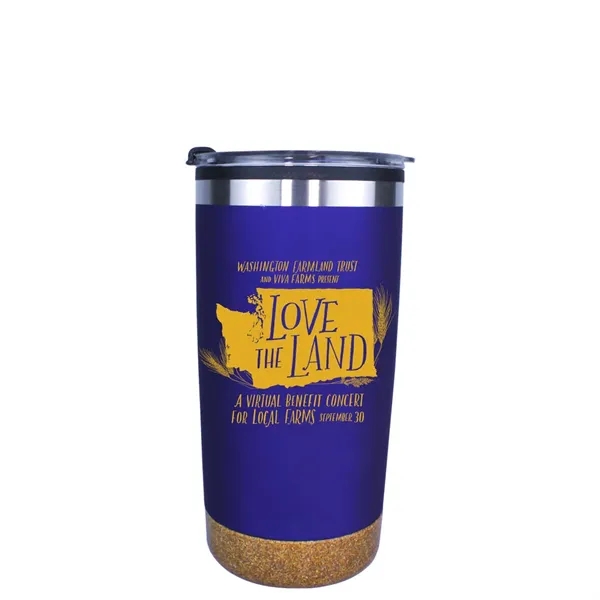 Halcyon® 20 oz. Cork Bottom Tumbler with Stainless Straw/Fl... from ASI 30270 Aakron Line