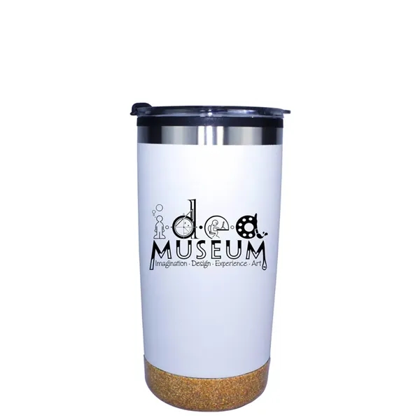 Halcyon® 20 oz. Cork Bottom Tumbler with Stainless Straw/Fl... from ASI 30270 Aakron Line