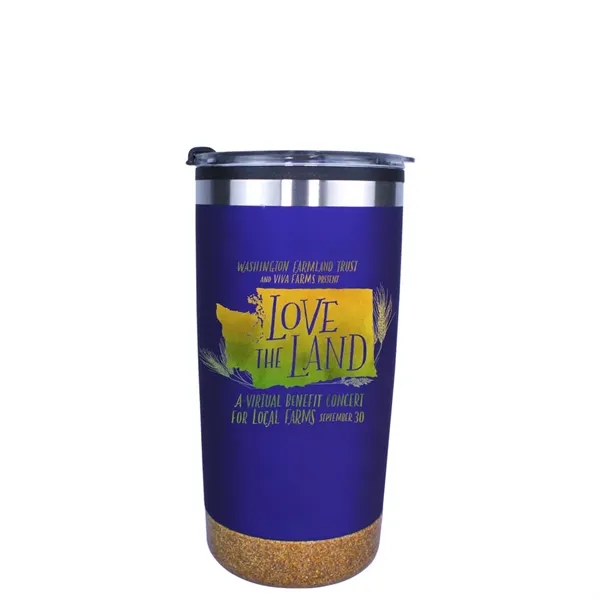 Halcyon® 20 oz. Cork Bottom Tumbler with Stainless Straw/Fl... from ASI 30270 Aakron Line