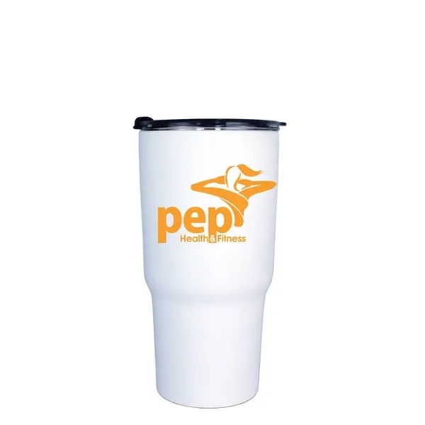 Halcyon® 20 oz. Tumbler with Stainless Straw/Flip Top Lid... from ASI 30270 Aakron Line