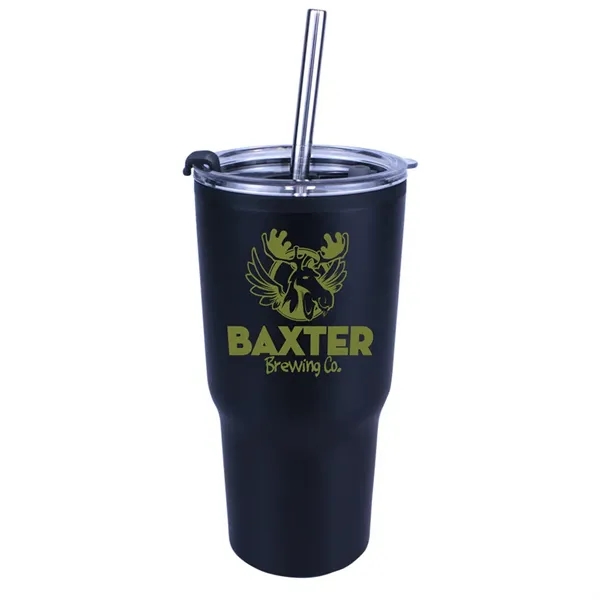 20 oz. Ares Tumbler with Stainless Straw/Flip Top Lid... from ASI 30270 Aakron Line