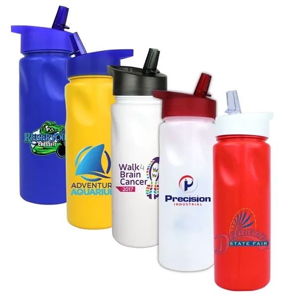 24 Oz. Cycle Bottle with Straw Cap Lid, Full Color Digital... from ASI 30270 Aakron Line