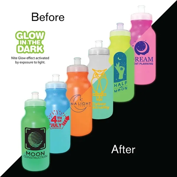20 oz. Nite Glow Value Cycle Bottle with Push 'n Pull... from ASI 30270 Aakron Line