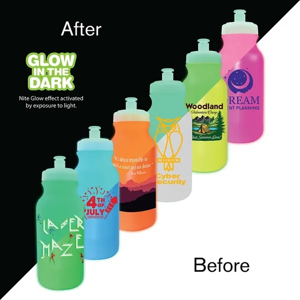 20 oz. Nite Glow Value Cycle Bottle with Push 'n Pull... from ASI 30270 Aakron Line