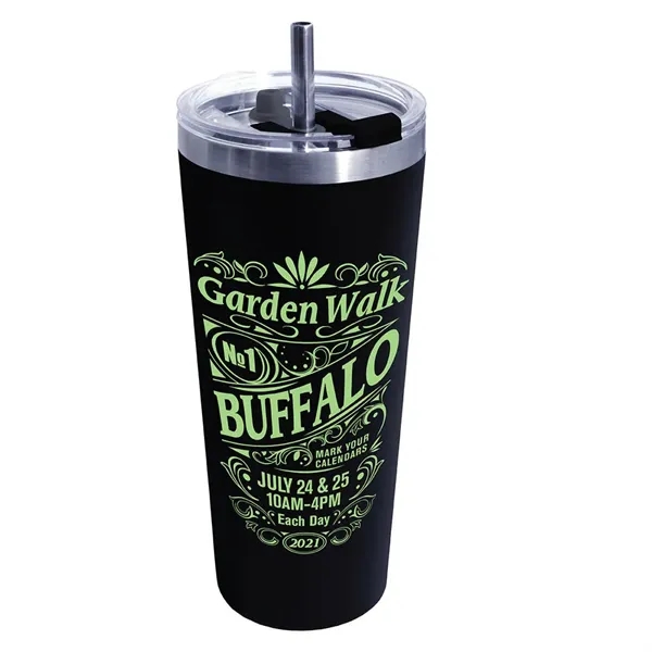 22 oz. Memphis Tumbler With Flip Top Lid & Stainless Steel... from ASI 30270 Aakron Line