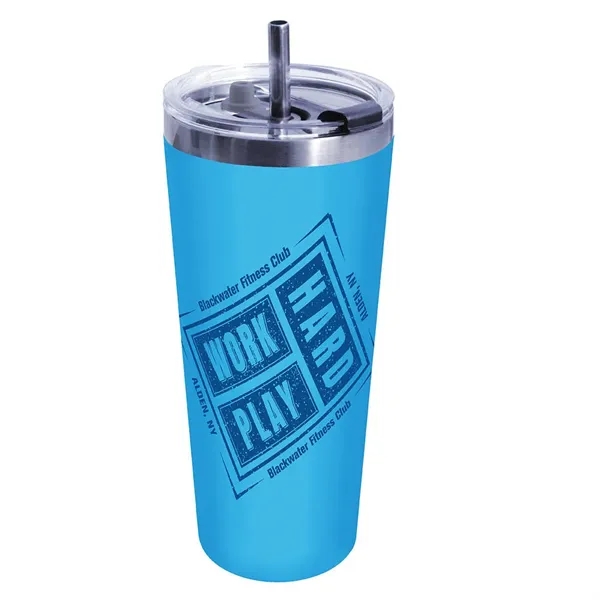 22 oz. Memphis Tumbler With Flip Top Lid & Stainless Steel... from ASI 30270 Aakron Line