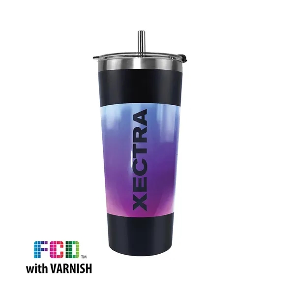 22 oz. Memphis Tumbler with Flip Top/Stainless Steel Straw L... from ASI 30270 Aakron Line
