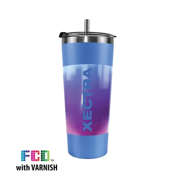 22 oz. Memphis Tumbler with Flip Top/Stainless Steel Straw L... from ASI 30270 Aakron Line