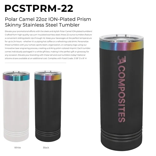 Polar Camel stainless steel 22-ounce insulated ION-Plated tumbler with sliding lid.... from ASI 74601 Calico