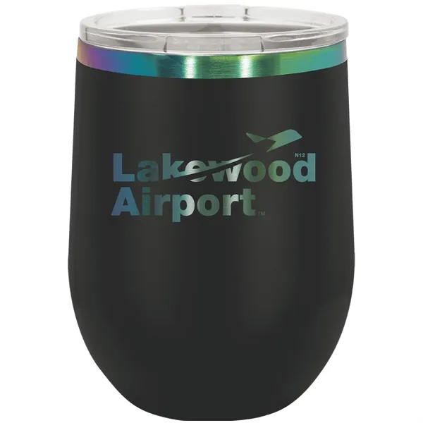 Ion-plated stainless steel stemless 12 ounce insulated stemless wine tumbler with... from ASI 74601 Calico